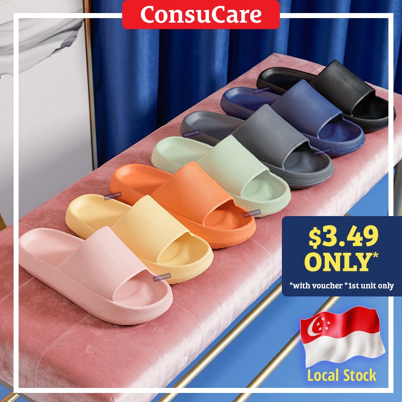 Thick Sole Anti-Slip Home Slippers Slides for Women and Men in Office and House