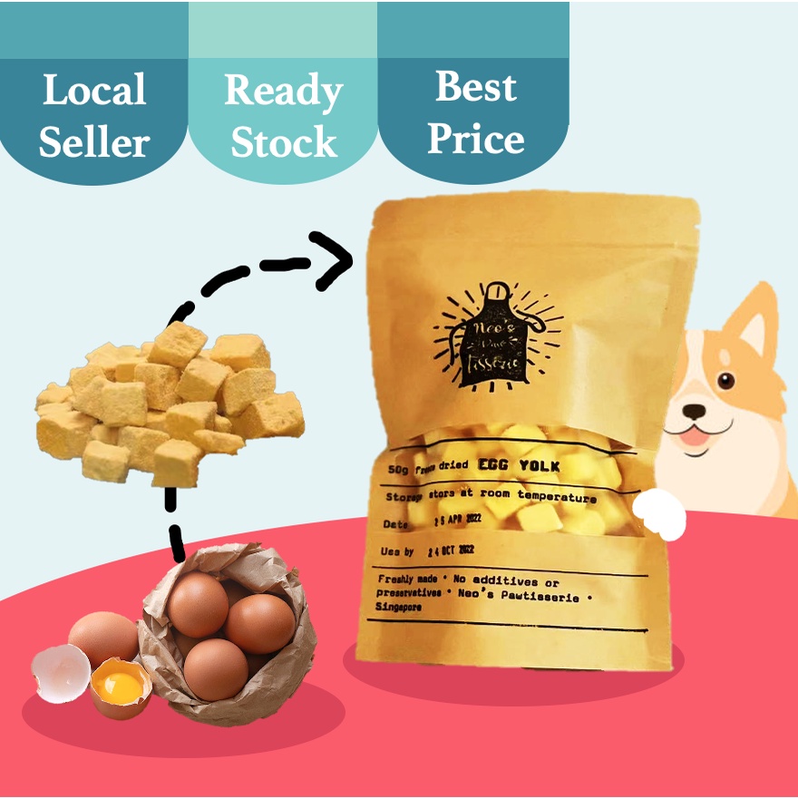 [Local] Freeze dried egg yolk cubes dog snack cat snack