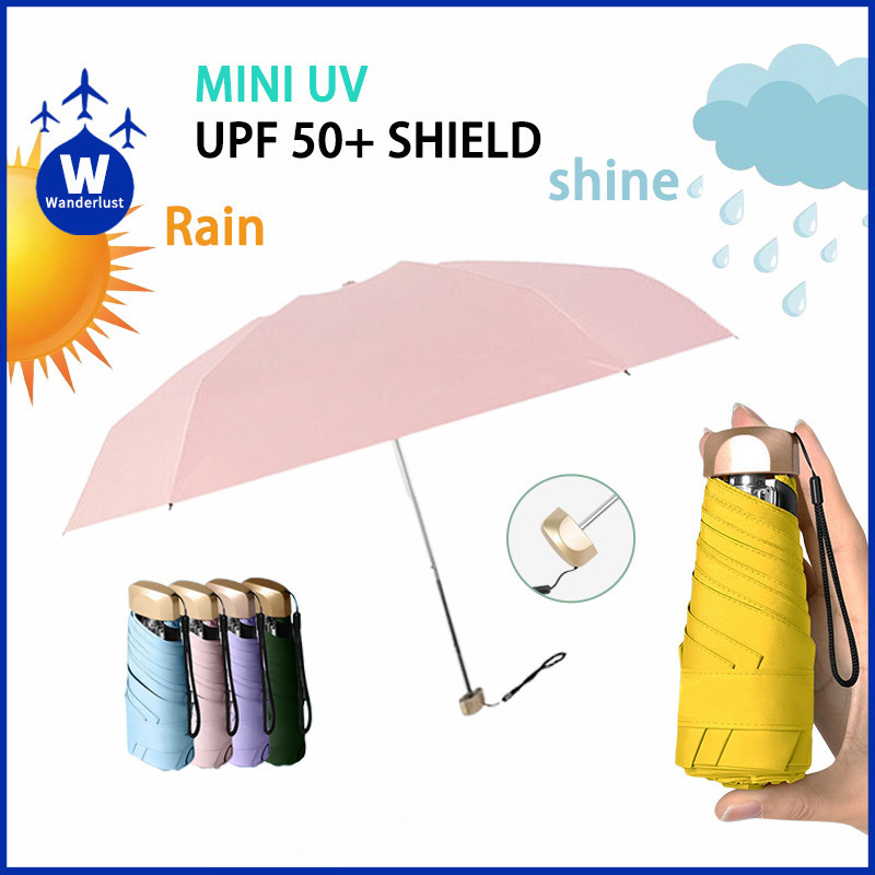 Mini Umbrella Folding Umbrellas Small Pocket Sunny lightweight UV Protect Protection Sun Umbrella Christmas Xmas Gift